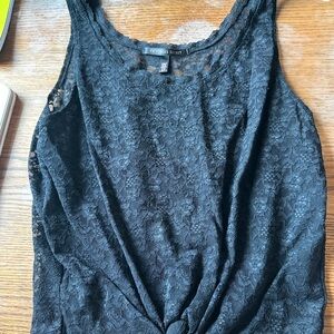 Victoria's Secret Black Floral Lace Camisole Tank